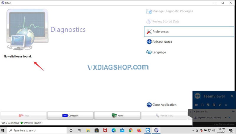 Vxdiag Vcx Nano For Gm No Valid Lease Found Solution Review 01