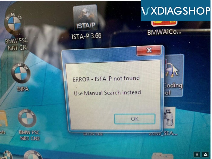 Vxdiag Vcx Se Bmw Error ISTA P Not Found
