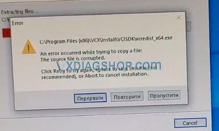 Solve Vxdiag Vcx Nano For Gm Opel The Source File Is Corrupted Problem 01