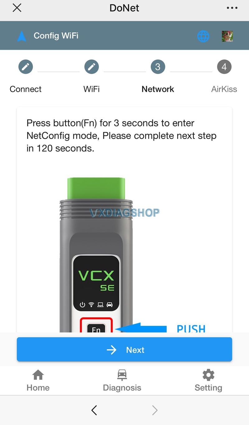 Connect Vxdiag Wechat Wifi 1