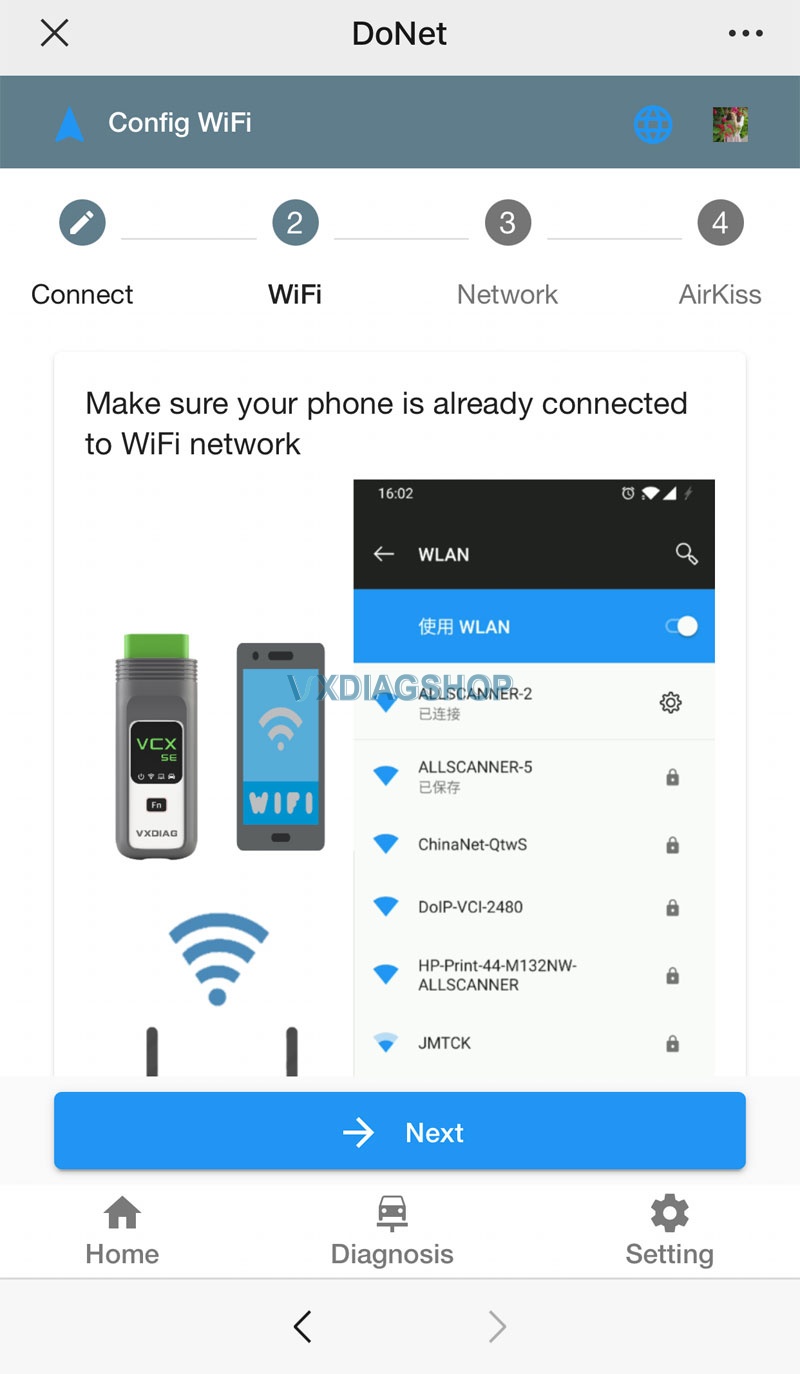 Vxdiag Wechat Router Wifi Connection 4