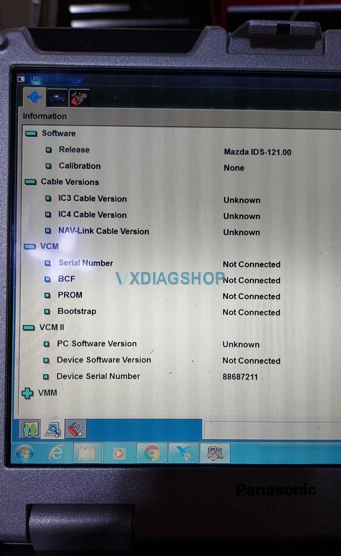Vxdiag Mazda Ids Not Connected 2