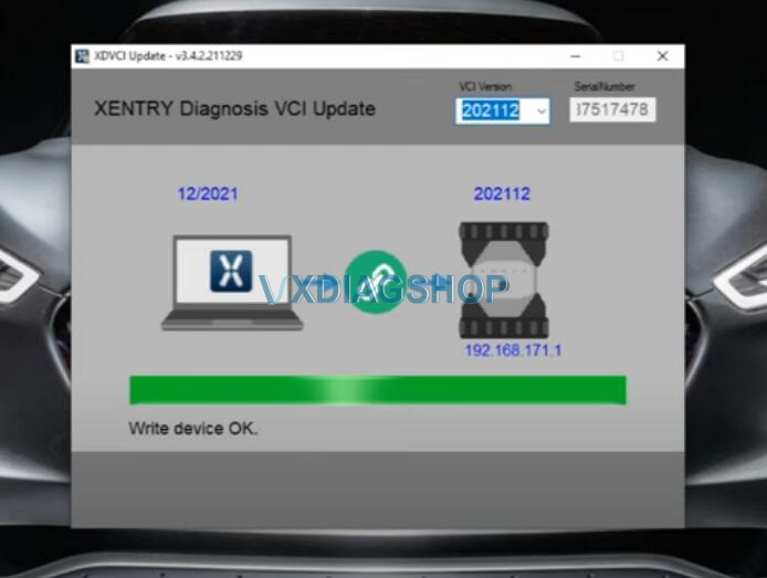 Vxdiag Vcx Se Benz Update Vx Manager 8