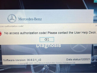 Vxdiag Benz Xentry No Access Authorization Code 1