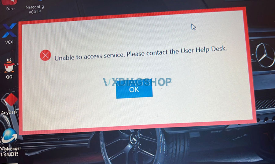 Vxdiag Benz Xentry Unable To Access Service