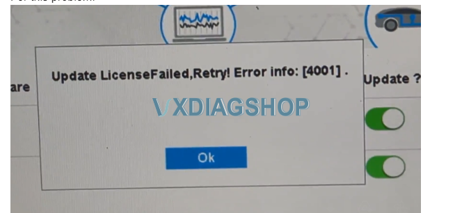 Vxdiag Update License Failed 4001