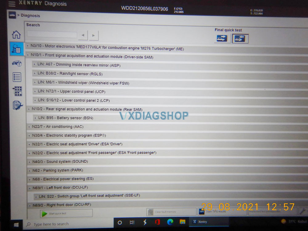 Xentry Passthru W212 2014 Review 2
