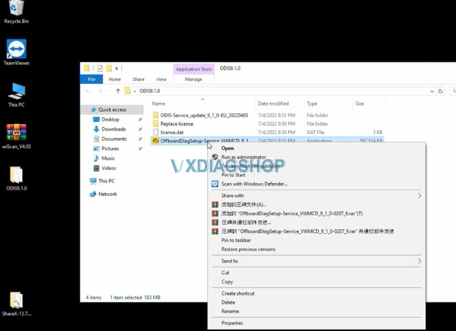 Install Vxdiag Vcx Se 6154 Odis 910 Software 1