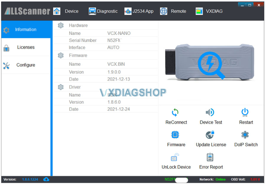 Use Vxdiag Ford With RDT Software 2