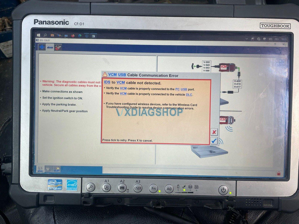 Vxdiag Ford Ids V126 No Connection 2