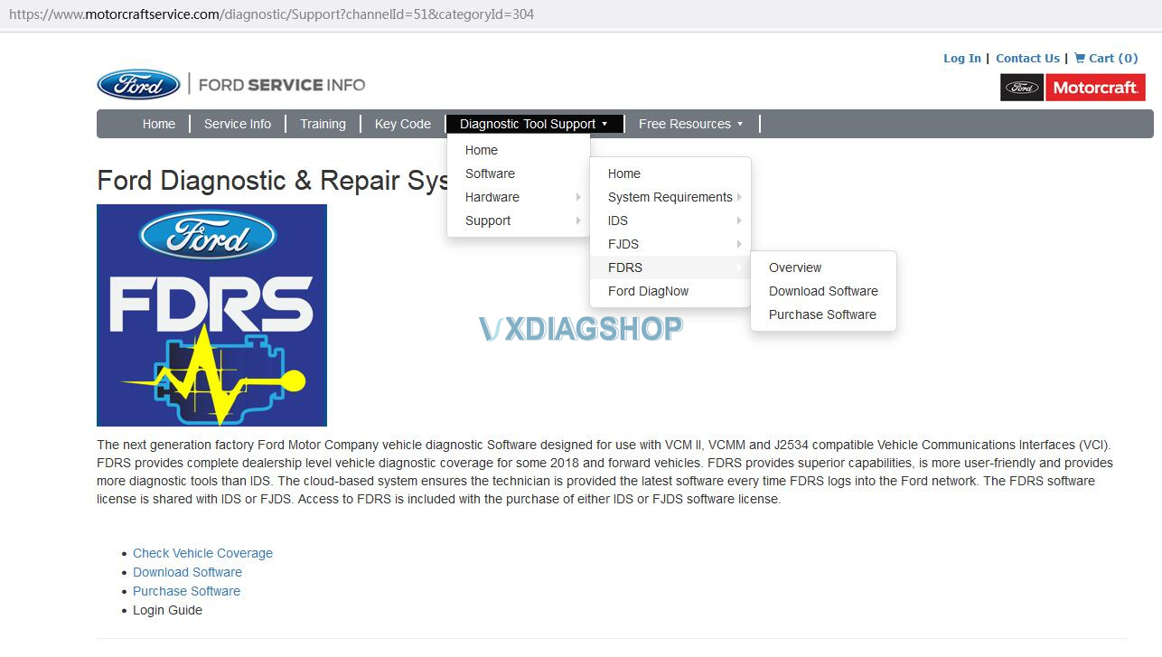 Vxdiag Ford Online Account 2