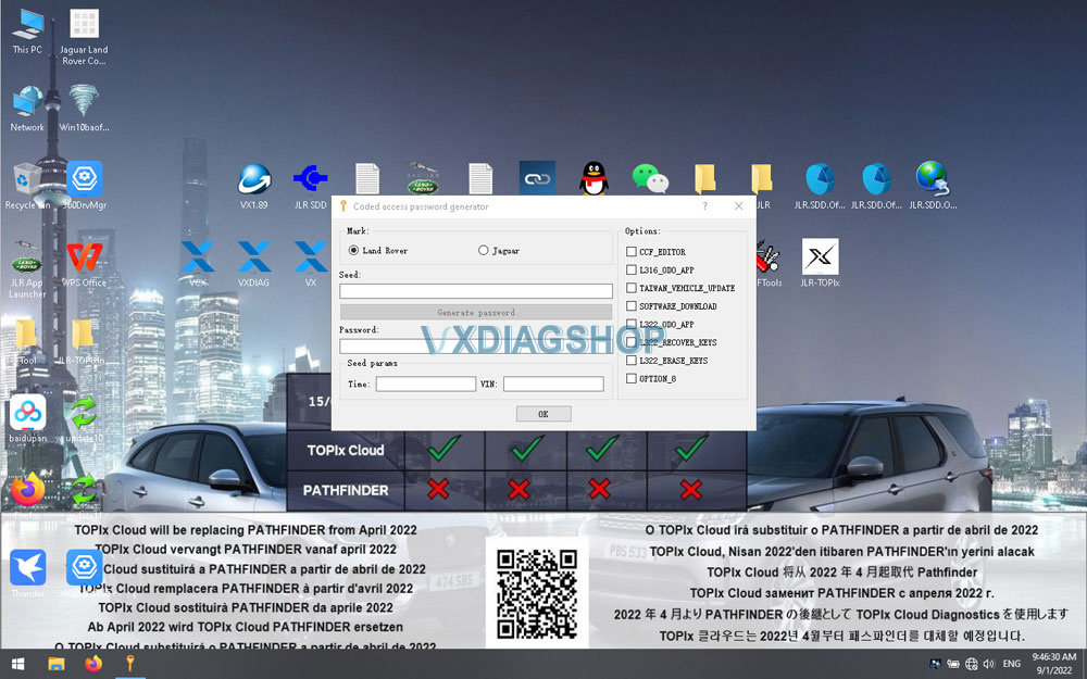 thumbnail image 2 of JLR SDD 167 Diagnostic Tool Kit - Pathfinder + Ccf Editor + Sdd + Seeds Key (2025) 2 of 6