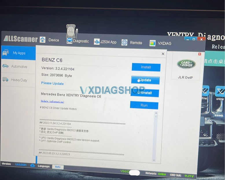 Vxdiag Benz 2022 09 Software Error 4