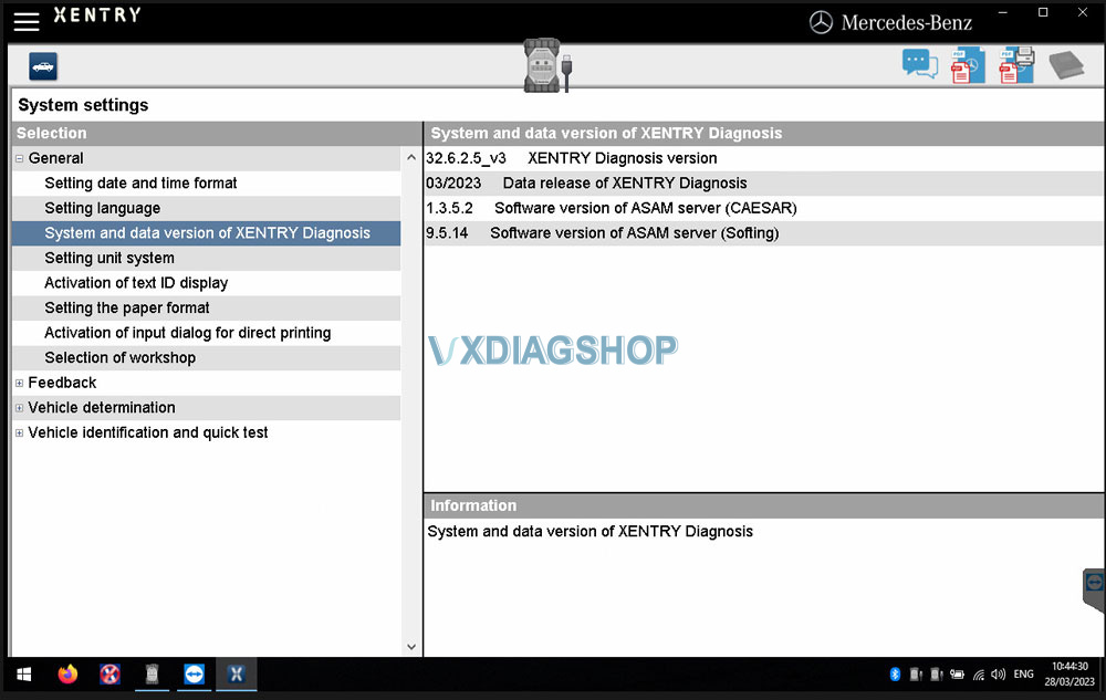 2023 03 Xentry Software Version