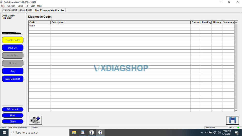 Vxdiag Techsteam Replace Lexus Ls460 Ls600 Tpms 13