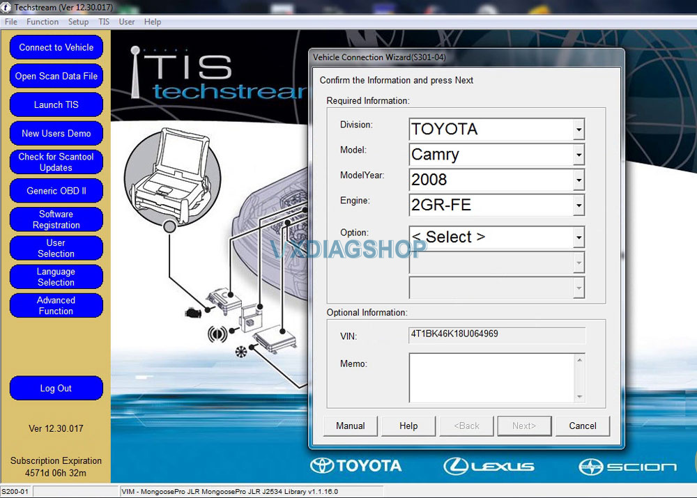 REGISTER TPMS TOYOTA CAMRY By Techstream 2