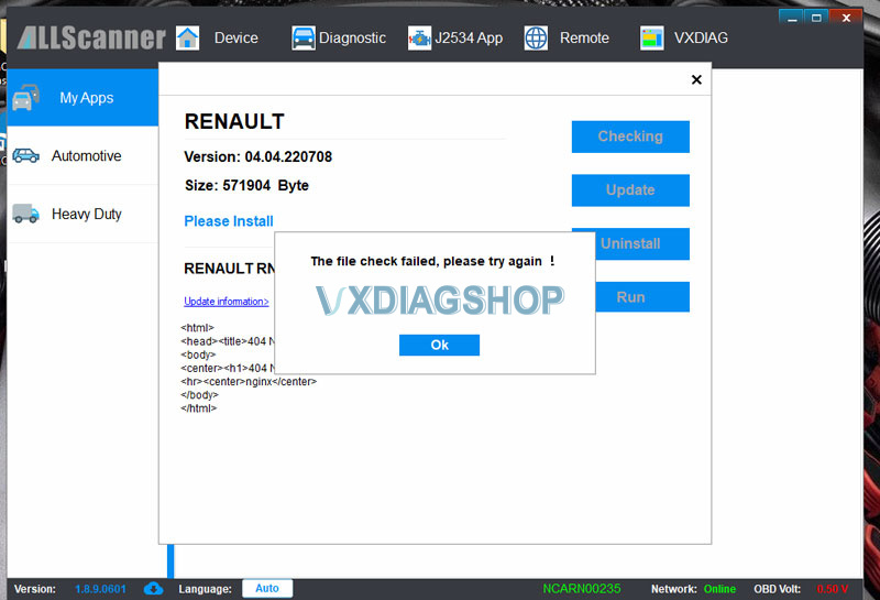 Vxdiag Renault File Check Failed 2