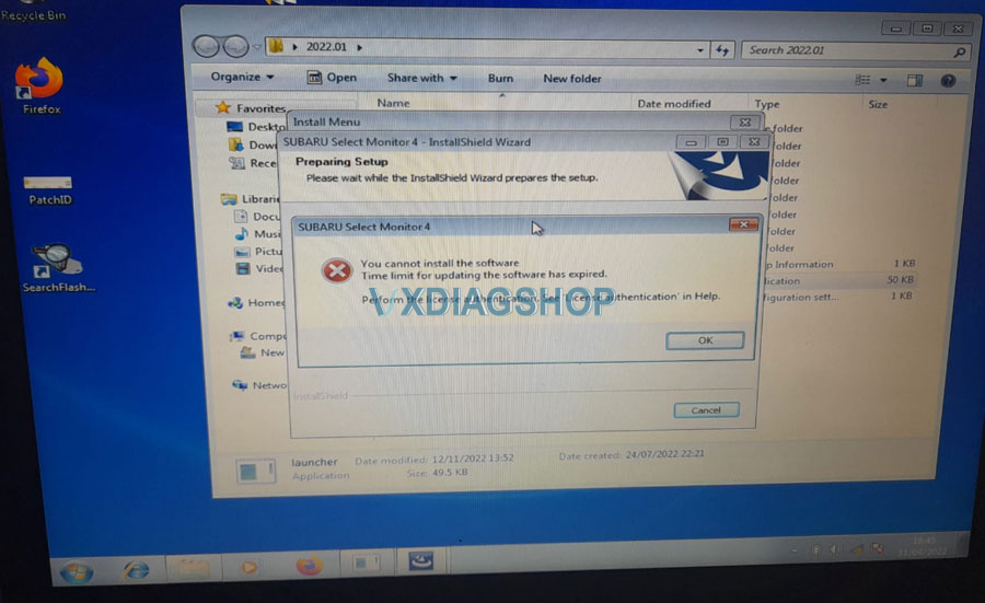 Vxdiag Subaru Ssm4 You Cannot Install Software