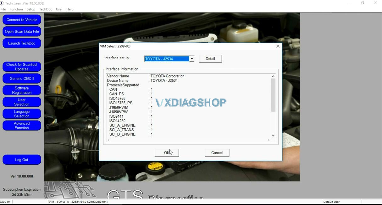 Install Vxdiag Toyota Techstream 18 00 008 Software 11