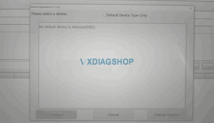 Vxdiag Gm Gds No Default Device Is Detected 1