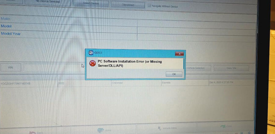 Vxdiag Gm Gds2 PC Software Installation Error