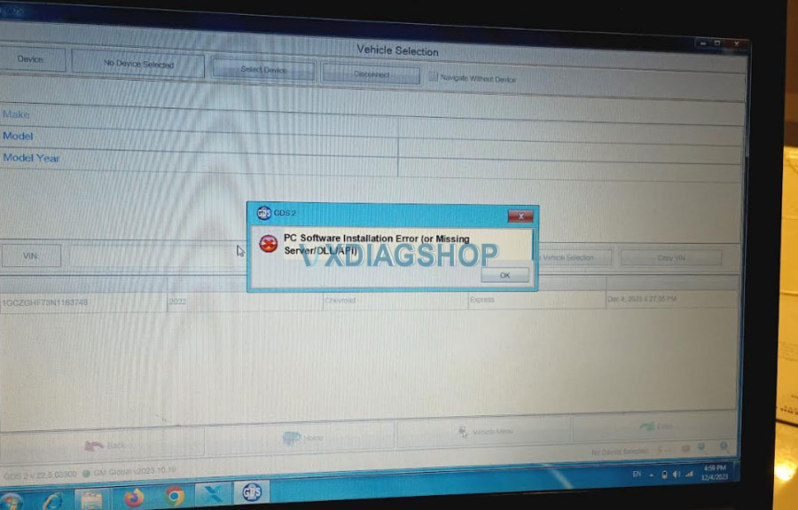 Vxdiag Gm Gds2 PC Software Installation Error