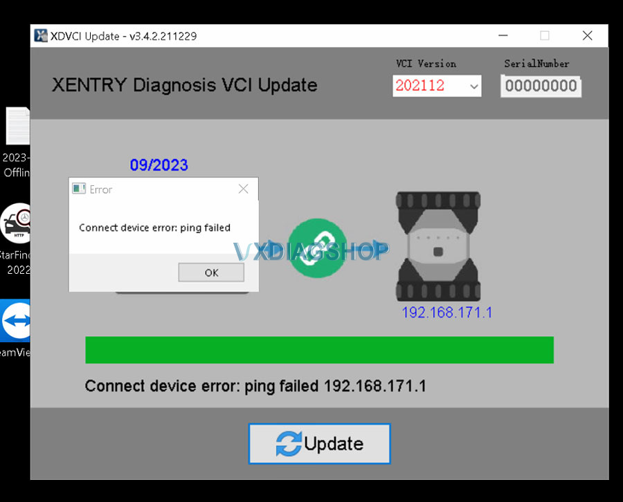 Vxdiag Vcx Se Device Error Ping Failed 1