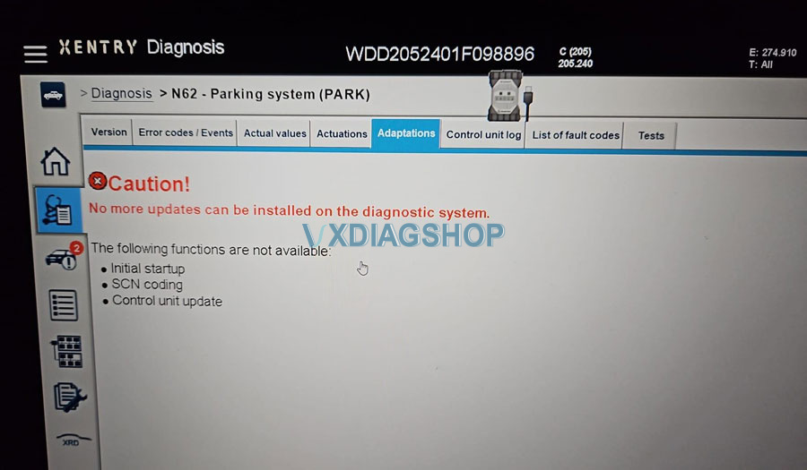 Vxdiag Vcx Se Parking System 1