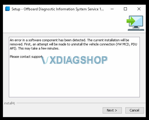 Vxdiag Odis An Error In A Software Component Has Been Detected 1