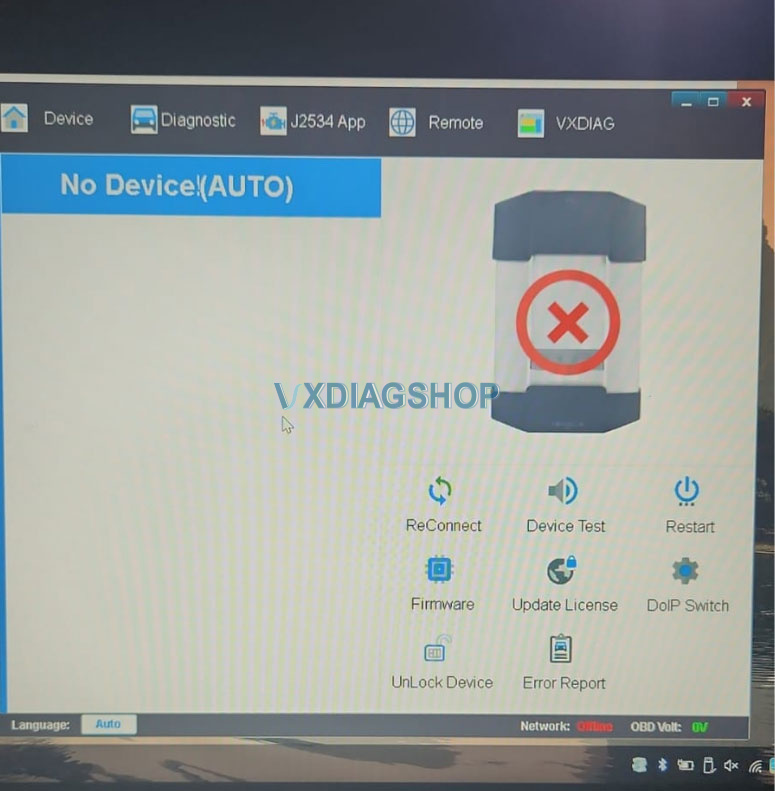 Vxdiag Vcx Plus No Device 1