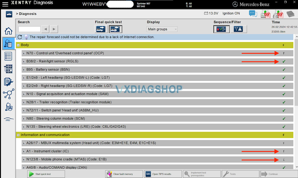 VXDIAG Vcx Se Benz Sprinter Coding Xentry 3