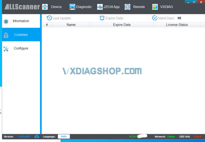 Vxdiag Cannot See Any License 1
