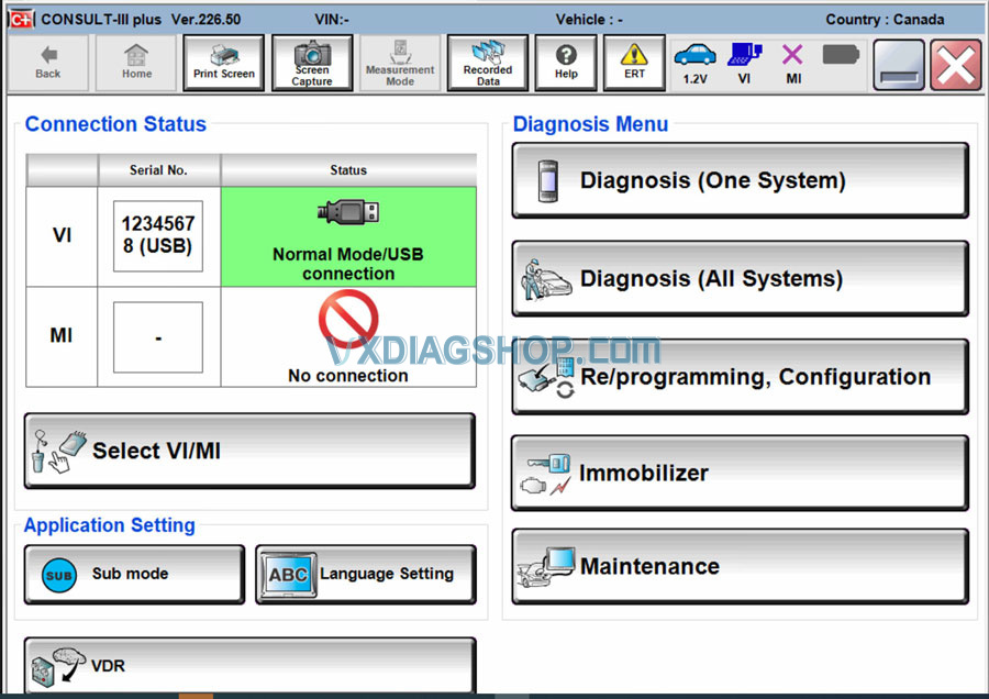 Vxdiag Nissan Immobilizer Function Is Gray 2