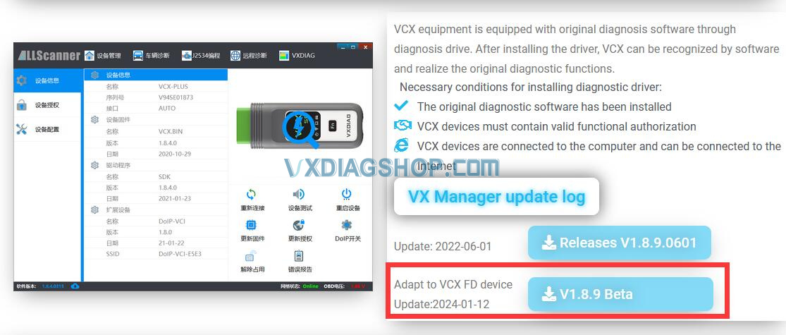 Vxdiag Vcx Fd Vx Manager