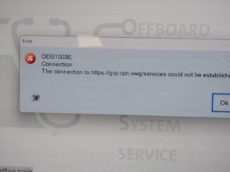 VXDIAG ODIS Online Account ODS1003E Server Error