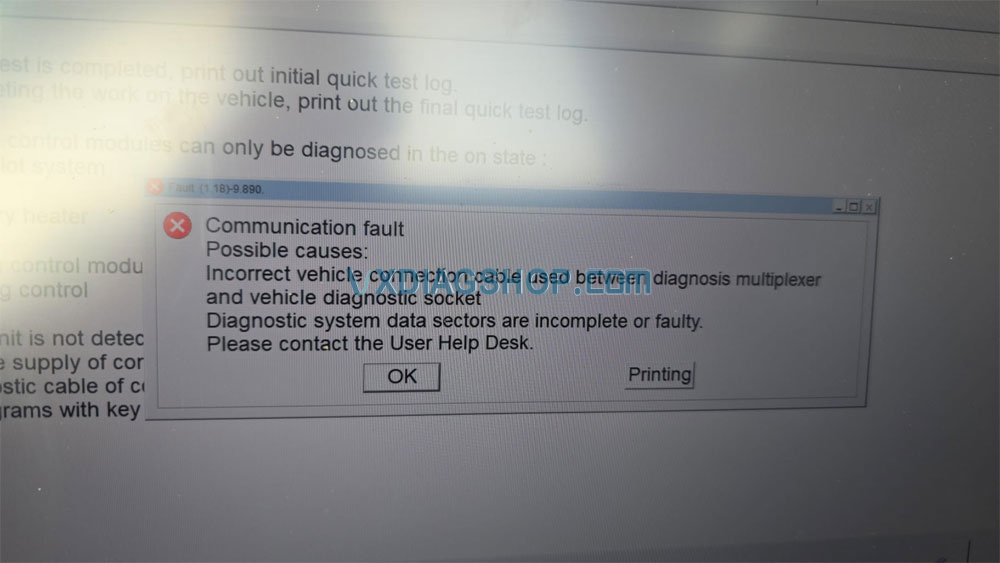 vxdiag-benz-comminication-fault